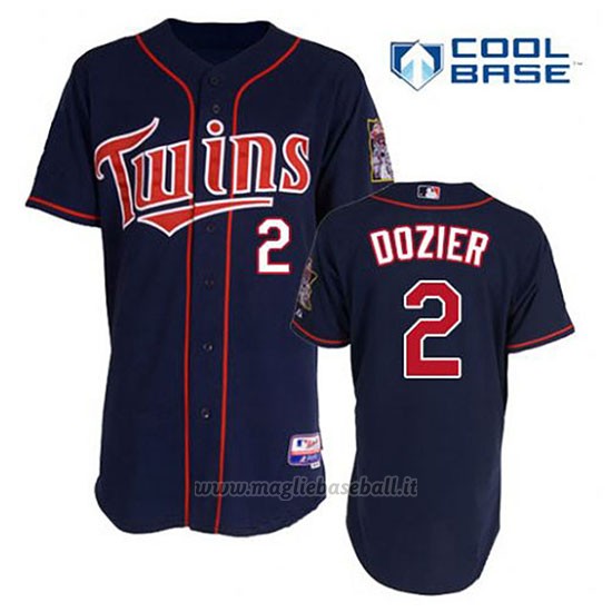 Maglia Baseball Uomo Minnesota Twins Brian Dozier 2 Blu Blu Alterner 1ªCool Base
